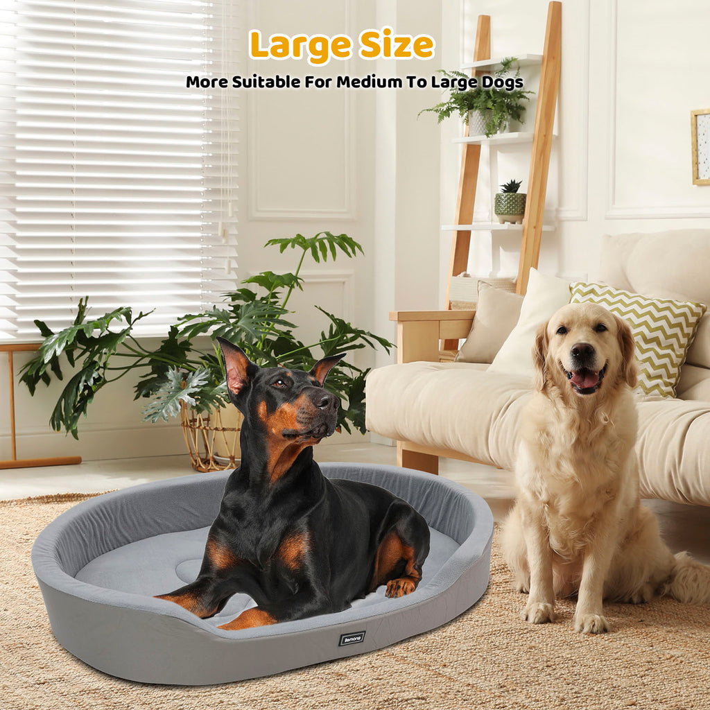 Dog Bed - Warm Plush Pet Bed With Removable Washable Cover, Versatile Dog Mat For Indoor Outdoor Use, Anti-Slip Bottom For Crate, Kennel & Home