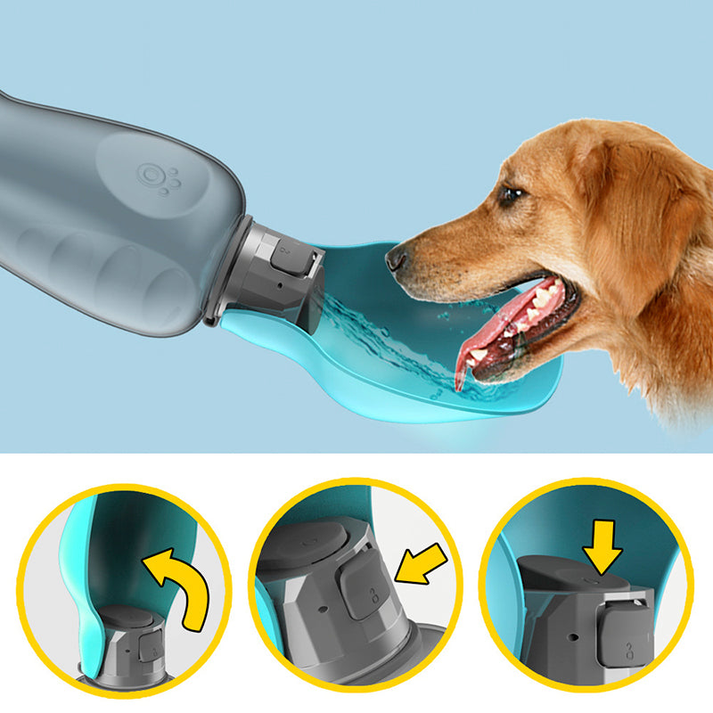 800ml Dogs Water Bottle Portable High Capacity Leakproof Pet Foldable Drinking Bowl Outdoor Walking Supplies Pet Products