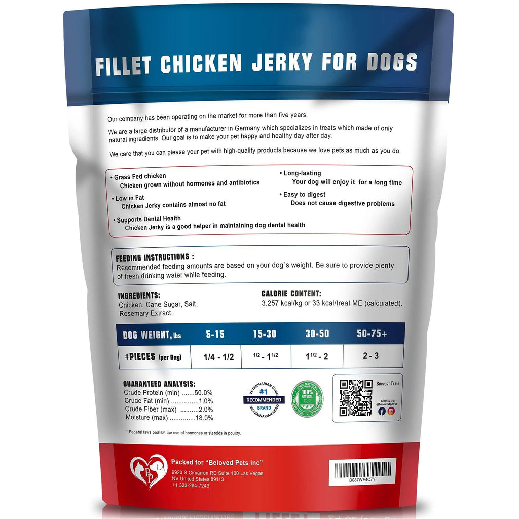 Organic Chicken Jerky All Natural High Protein Dried Strips