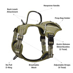High-Perfomance Tactical Dog Harness With Poop Bag Holder