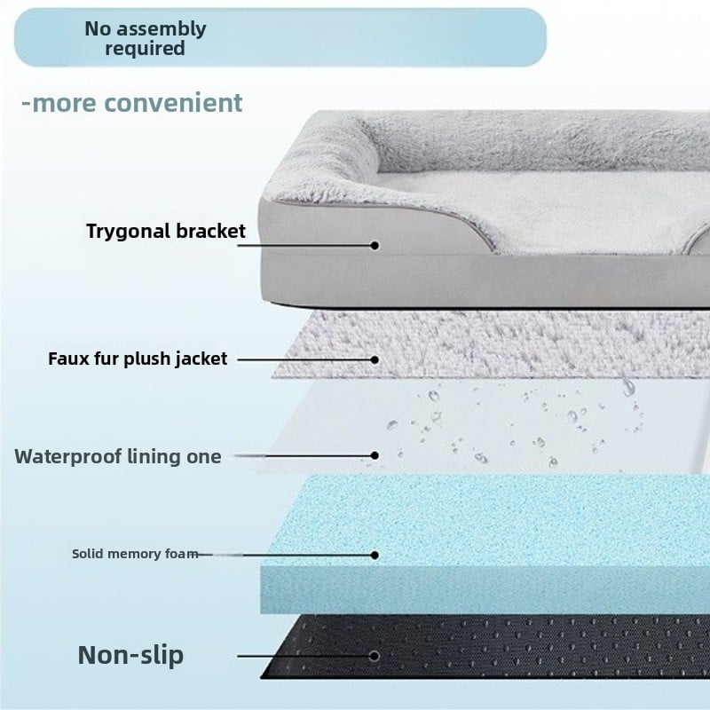 Light Grey Ultra Fluff Pet Bed