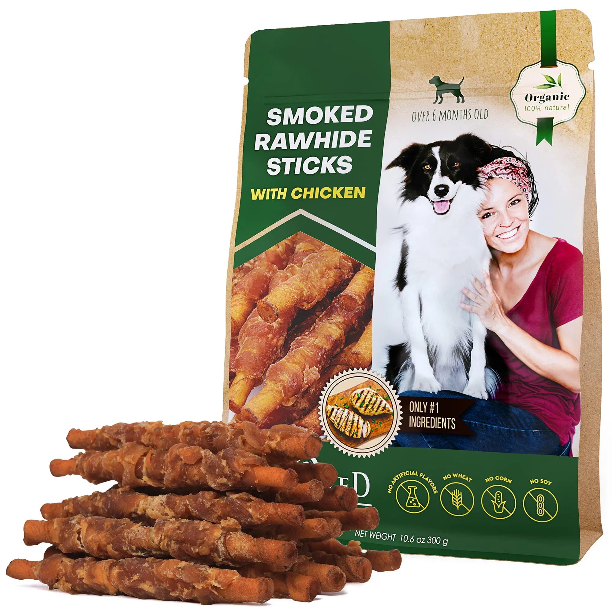 Chicken Wrapped Rawhide Sticks